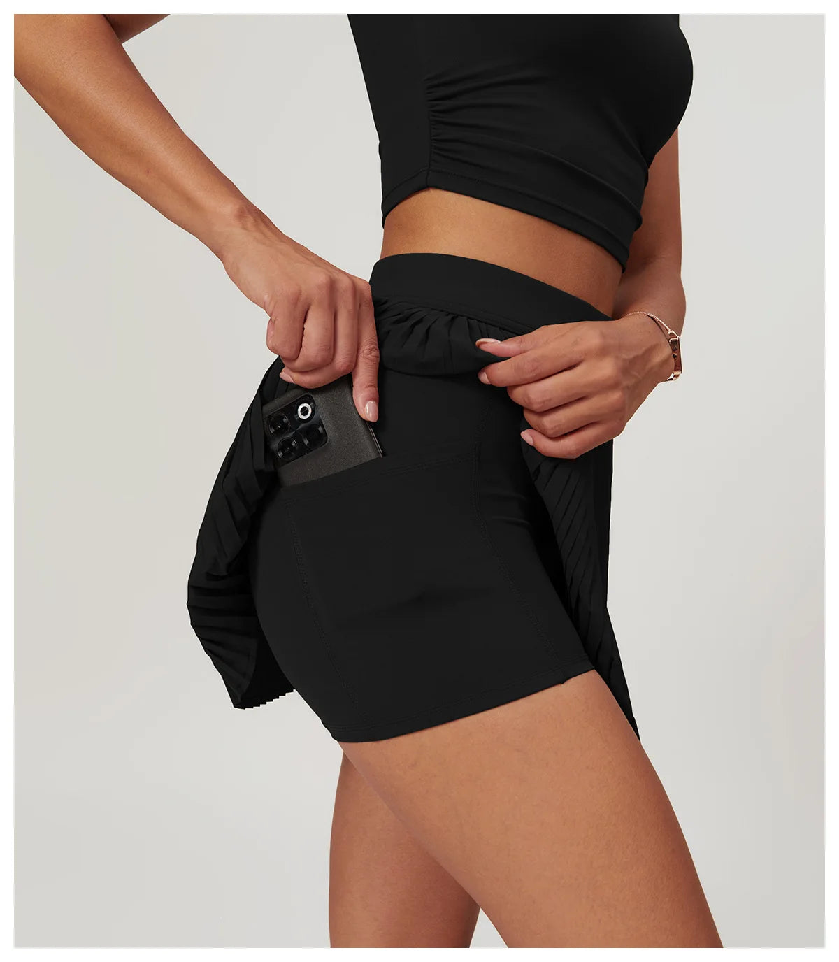Women Pleated Sports Tennis Skirts Women High Waist Yoga Fitness Short Skirt With Pockets Gym Golf Loose Mini Skirt With Pockets
