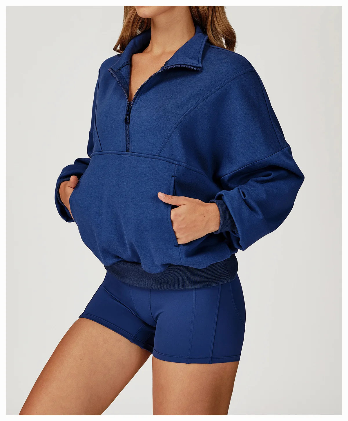 Winter Casual Hoodie Zipper Long Sleeved Women's Top Windproof and Warm Loose Hoodie Women's Outdoor Running Sportswear