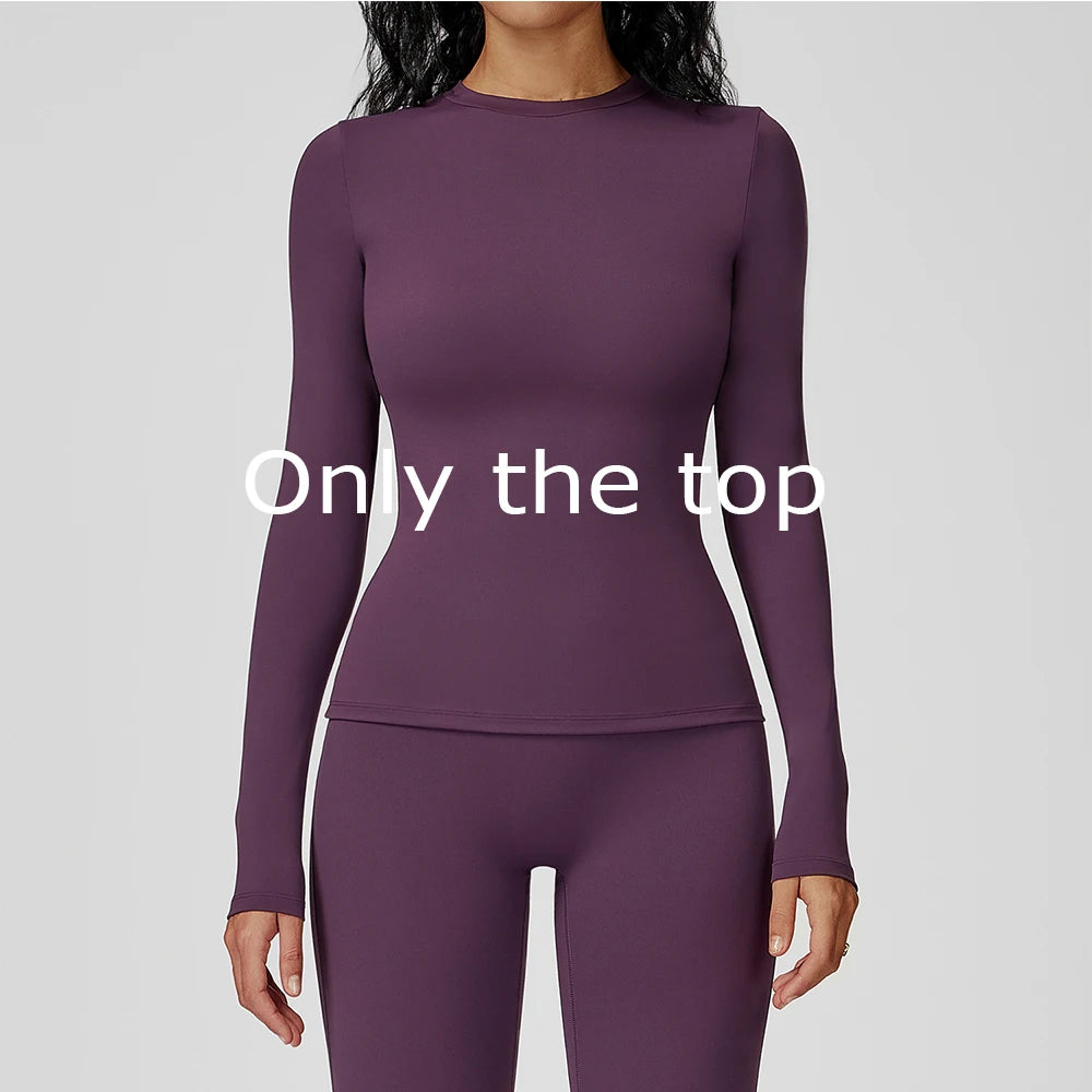 Yoga Shirts For Women Long Sleeve Fitness Running Push Up Gym Shirts Female Workout Breathable High Elastic Sports Top