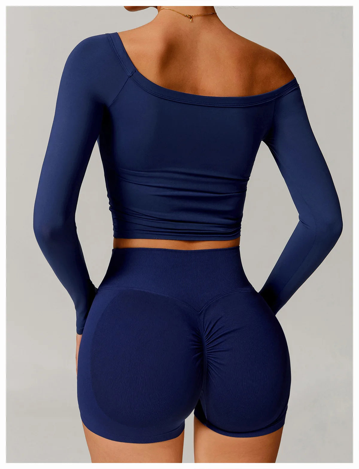 Sexy Yoga Shirts For Women Long Sleeve Fitness Running Push Up Gym Clothes Workout Dry Fit Breathable High Elastic Sports Top