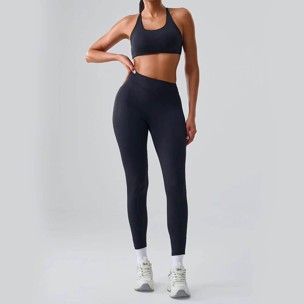 Yoga Suit Women Sports Set 2PCS Quick-Drying Gym Set Women Tracksuit Running Workout Short Sleeves Sports Shirt Yoga Clothing