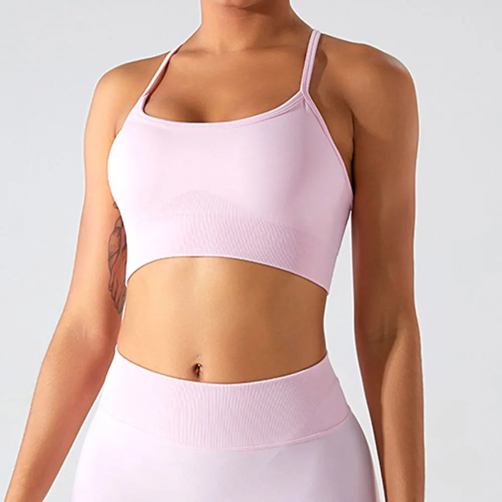 Women Sexy Cross Sports Bra Yoga Gym Top Women Workout Running Yoga Bra Stretch Women Sports Underwear Fitness Workout Tank Top