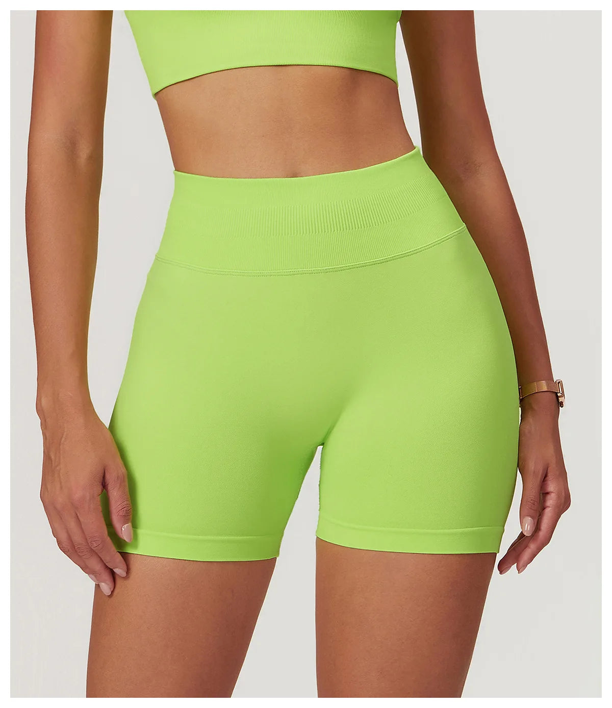 Ribbed Shorts for Women Yoga Shorts Push Up Booty Workout Gym Shorts Fitness High Waist Sports Short Seamless Women Clothing