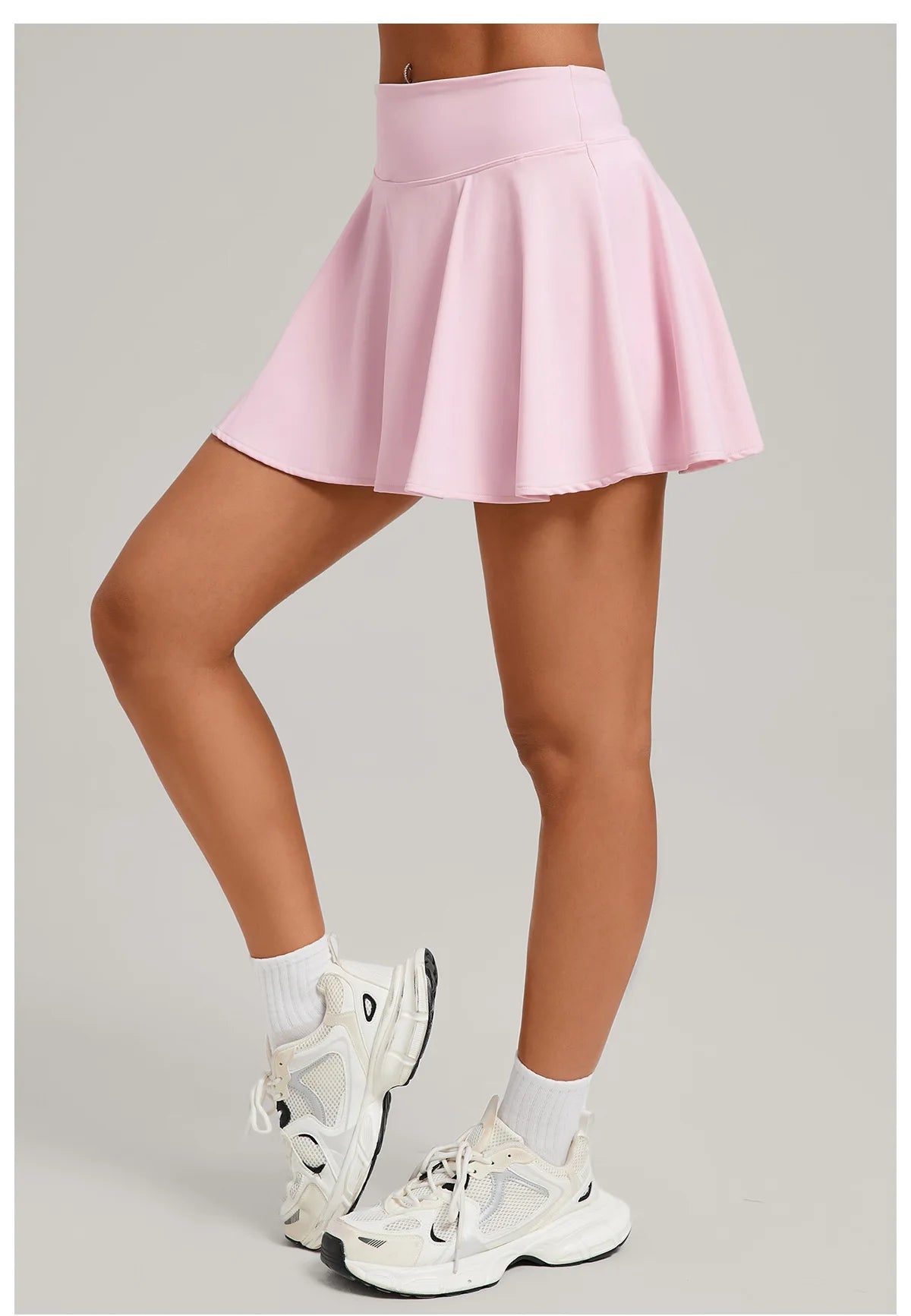 High Waisted Tennis Mini Skirt Women's Tennis Yoga Golf Sports Belt Safety Pants Pocket Comfortable and Breathable Sports Skirt