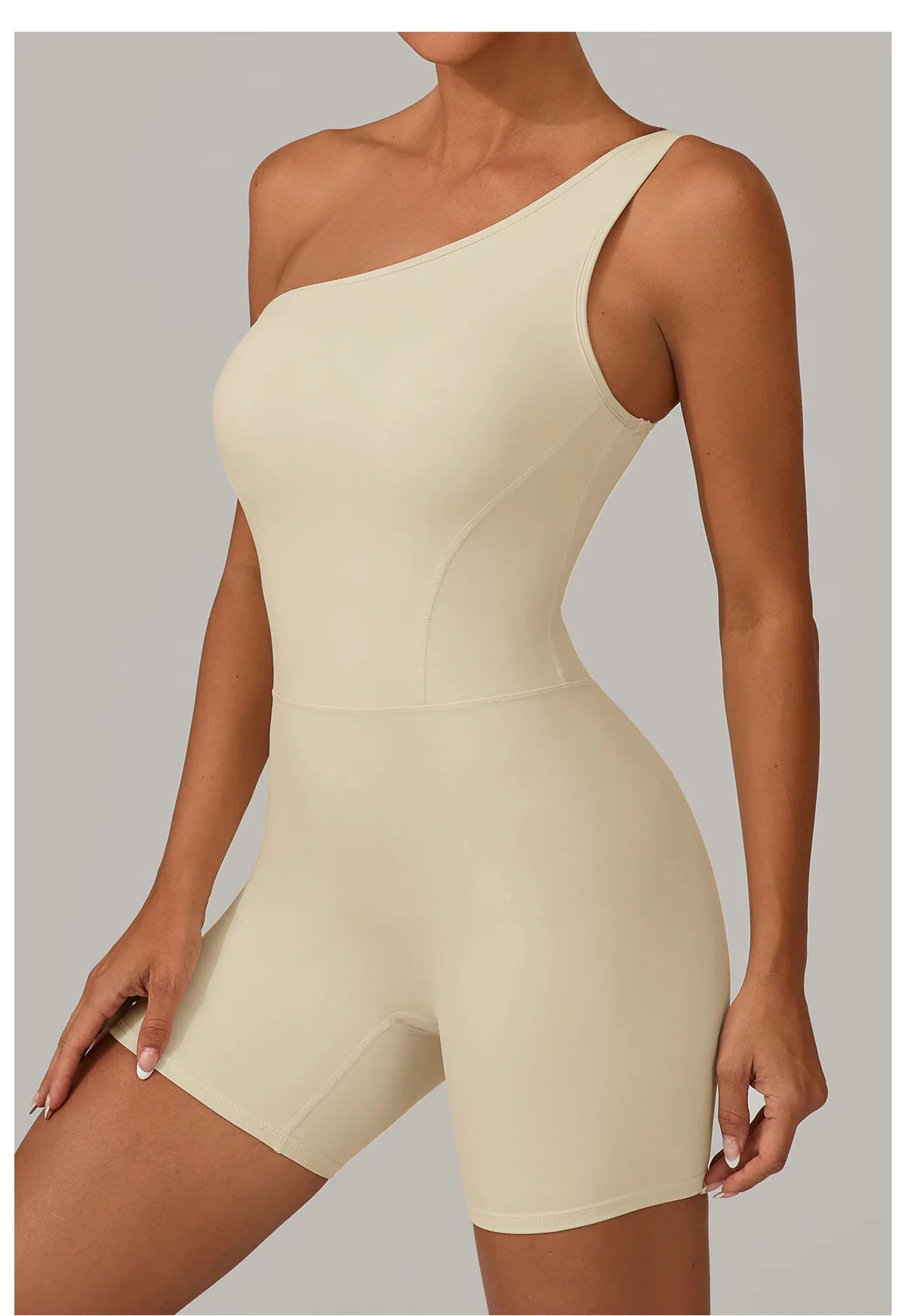One Shoulder Jumpsuit Women's Fitness Suit Short Sets Sports Overalls for Woman Tracksuit Yoga Clothing Gym Workout Sportswear