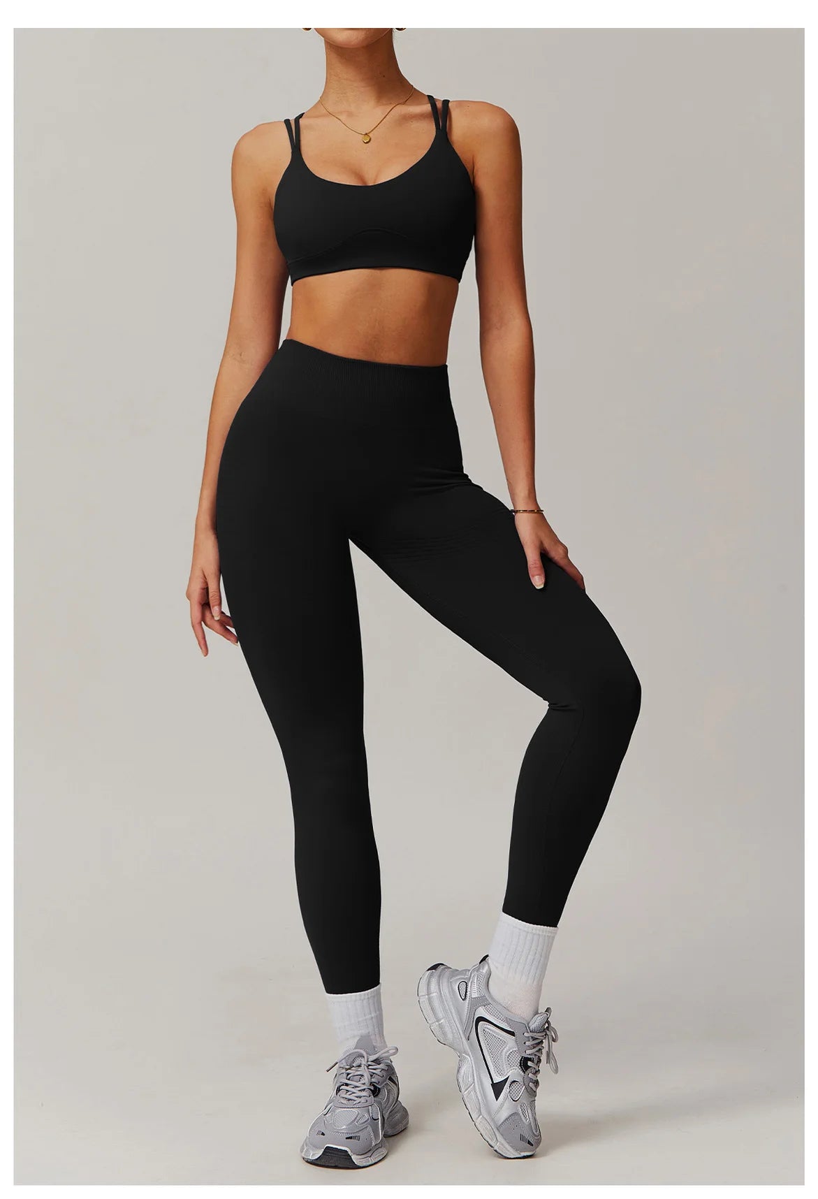 Women Yoga Suit 2PCS Sports Set Quick-Drying Gym Set Women Tracksuit Running Bra Workout Long Sleeve Sports Shirt Yoga Clothing