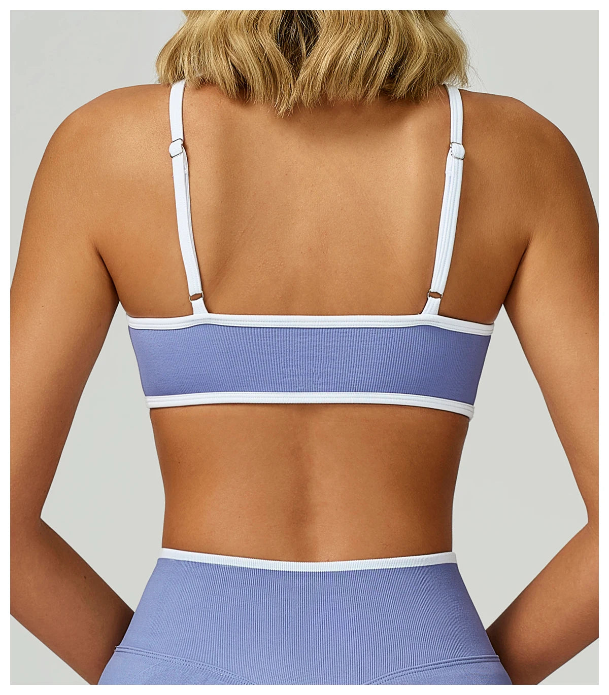 Women Seamless Halter Sports Bra High Support Push-up Open Back activewear Gym Tank Top Fitness Underwear Yoga Workout Brassiere