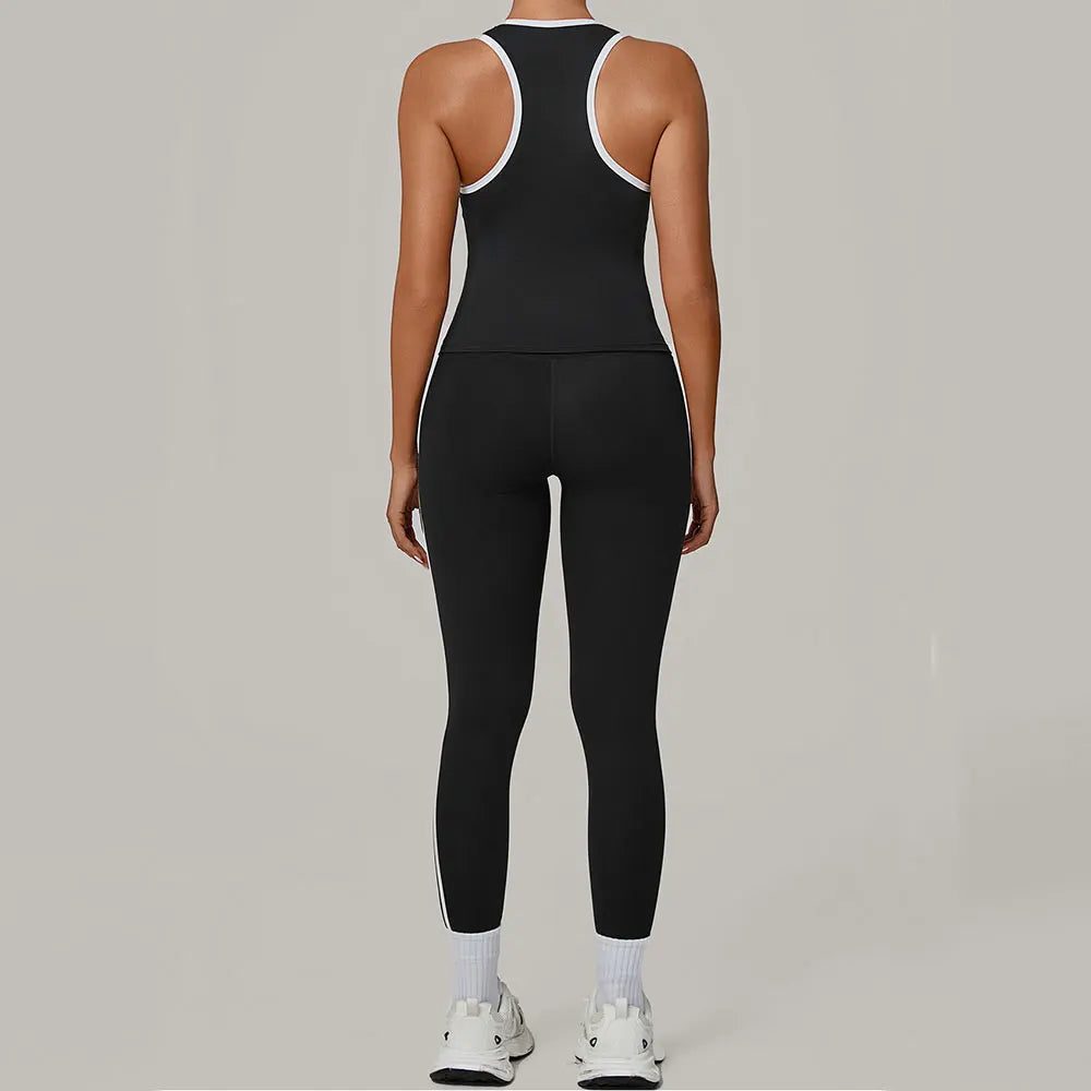 Sportswear 2PCS Women's Tracksuit Yoga Clothes Fitness Set Breathable Activewear Sexy Sports Bra Top High-Waisted Leggings Set