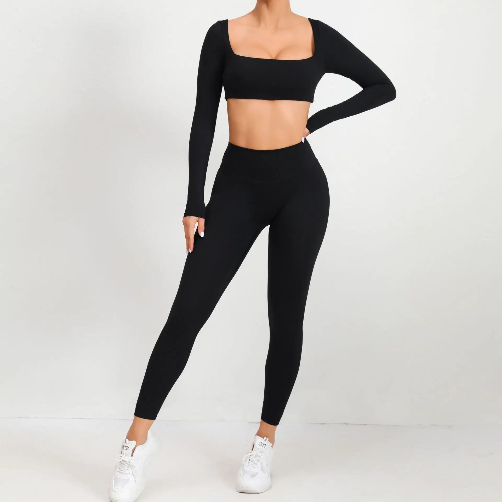 New Sport Shirt Women Clothes Sportswear Long Sleeve T-shirt for Fitness Yoga Wear Ladies Crop Top Gym Workout Top with Cups