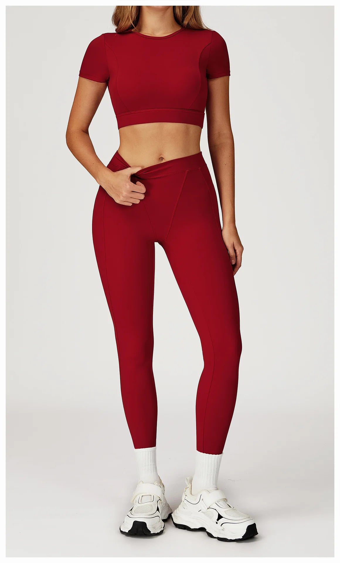 2PCS Yoga Set Gym Clothes Sportswear Yoga Suits For Women Outfits Fitness Set Tracksuits Sports Bra Gym Long Sleeved Leggings
