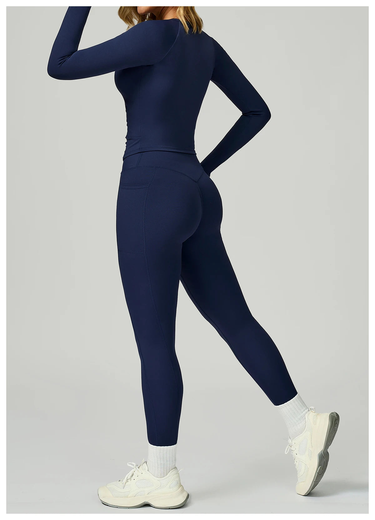 2 Pieces Yoga Suit Women Sports Set Quick-Drying Gym Set Women Tracksuit Running Workout Long Sleeve Sports Yoga Clothing