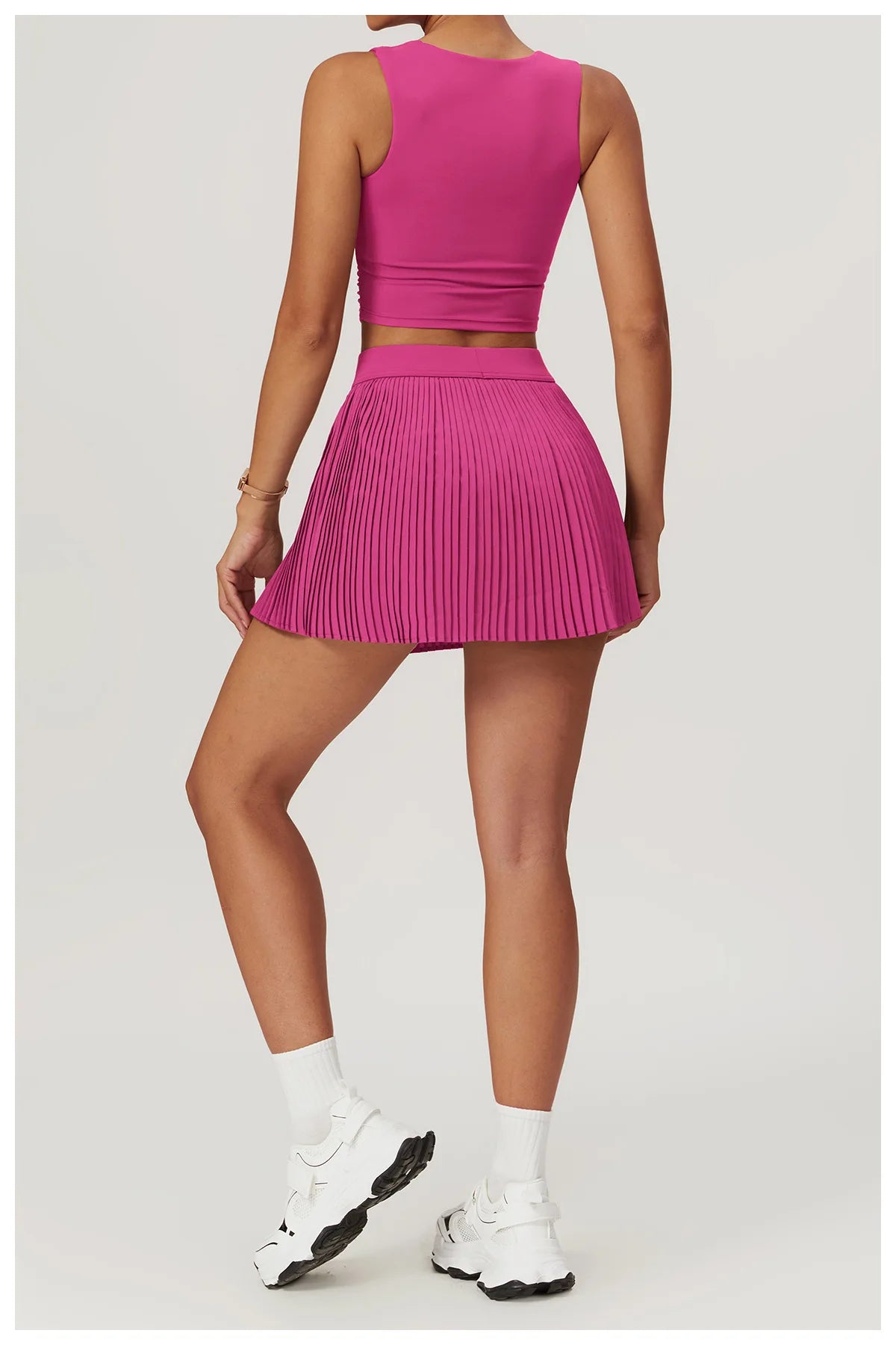 Women Pleated Sports Tennis Skirts Women High Waist Yoga Fitness Short Skirt With Pockets Gym Golf Loose Mini Skirt With Pockets