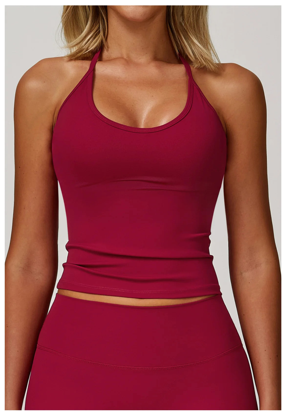 Women Tie Up Neck Sports Bra Sexy Beautiful Back Top Push Up Fitness Bra Yoga Gym Workout Bra Fitness Top Sports Breathable Bra