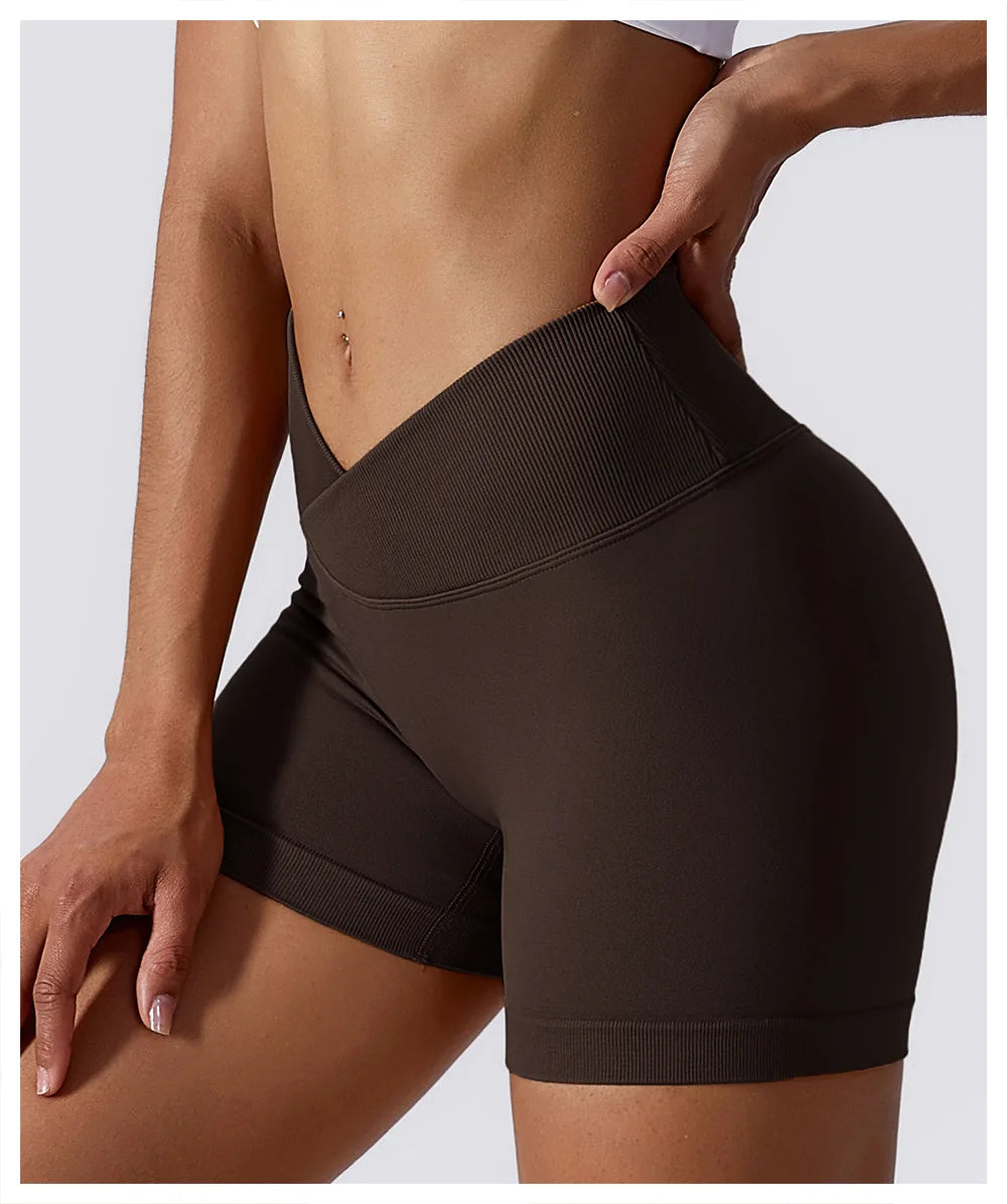 Summer Seamless Yoga Shorts High Waist Elasticity Sports Leggings Women Breathable Cycling Shorts Buttock Lift Gym Shorts Women