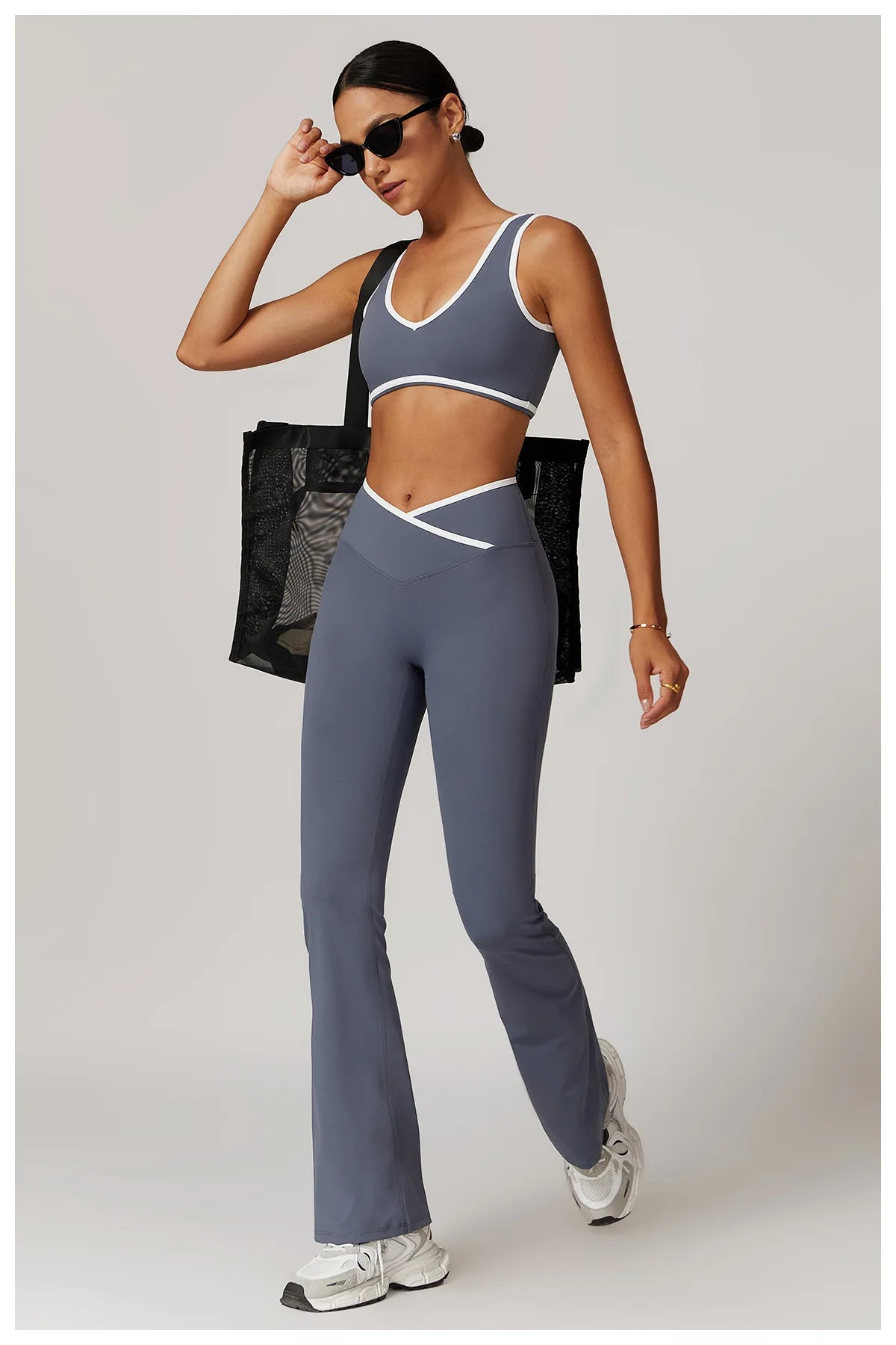 Bell-bottoms Female Leggings Tights High Waist Sexy V-shaped Waist Fitness Pants Women Gym Workout Leggings Running Yoga Legging