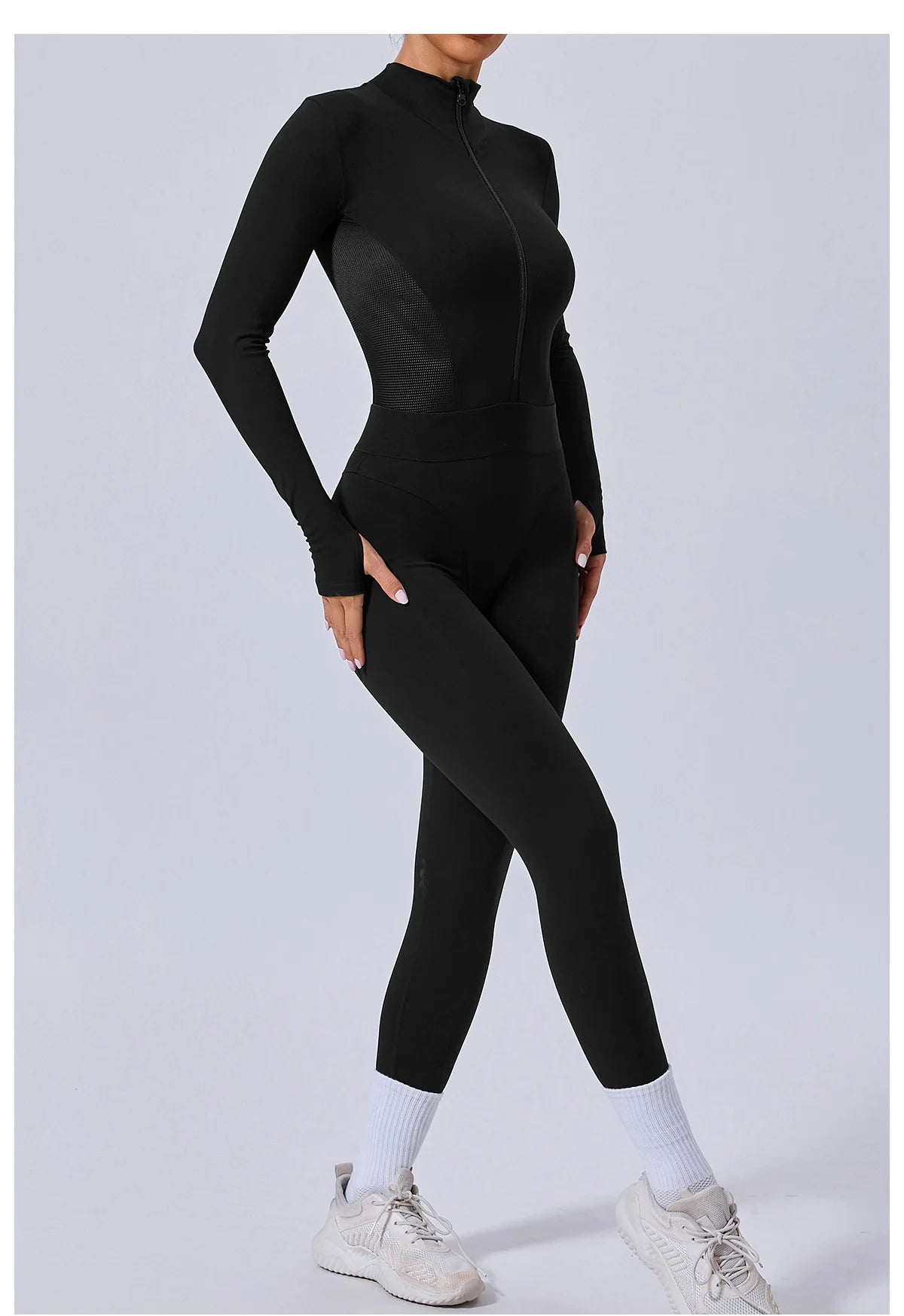 Women Tracksuit Yoga Set One-piece Suit Female Rompers Quick Dry Yoga Clothing Workout Bodysuits Sports Jumpsuit Long Sleeved