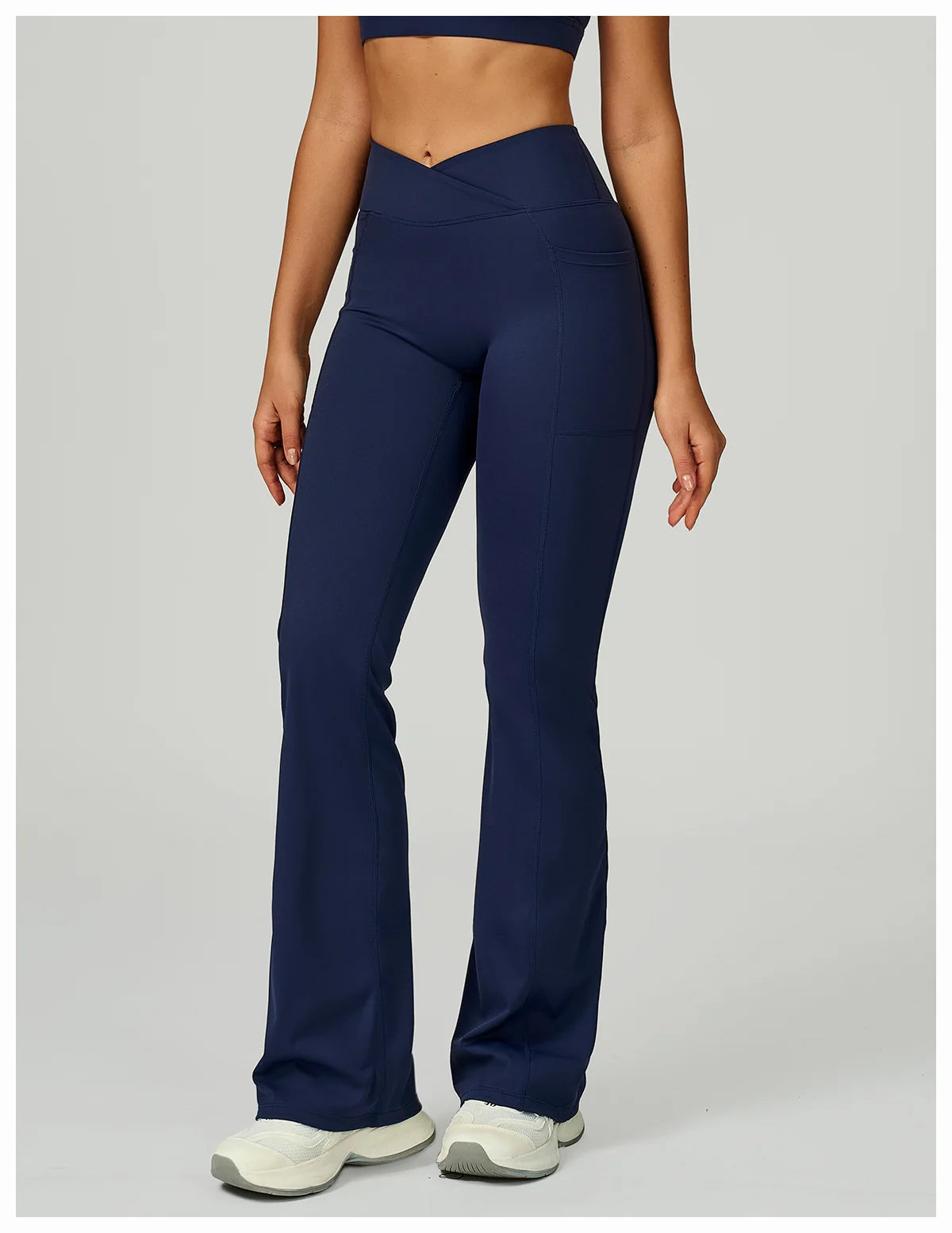 Flare Leggings Women Yoga Pants Bell-bottoms Yoga Trousers High Waist Fitness Pants Stretch Gym Casual Sports Wide Leg Pants
