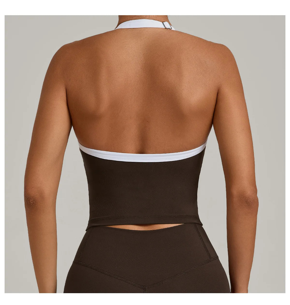 Women Sports Bra Hanging Neck Top Push Up Fitness Yoga Bra Color Blocked Underwear Gym Sport Tops Women Running Vest Bralette