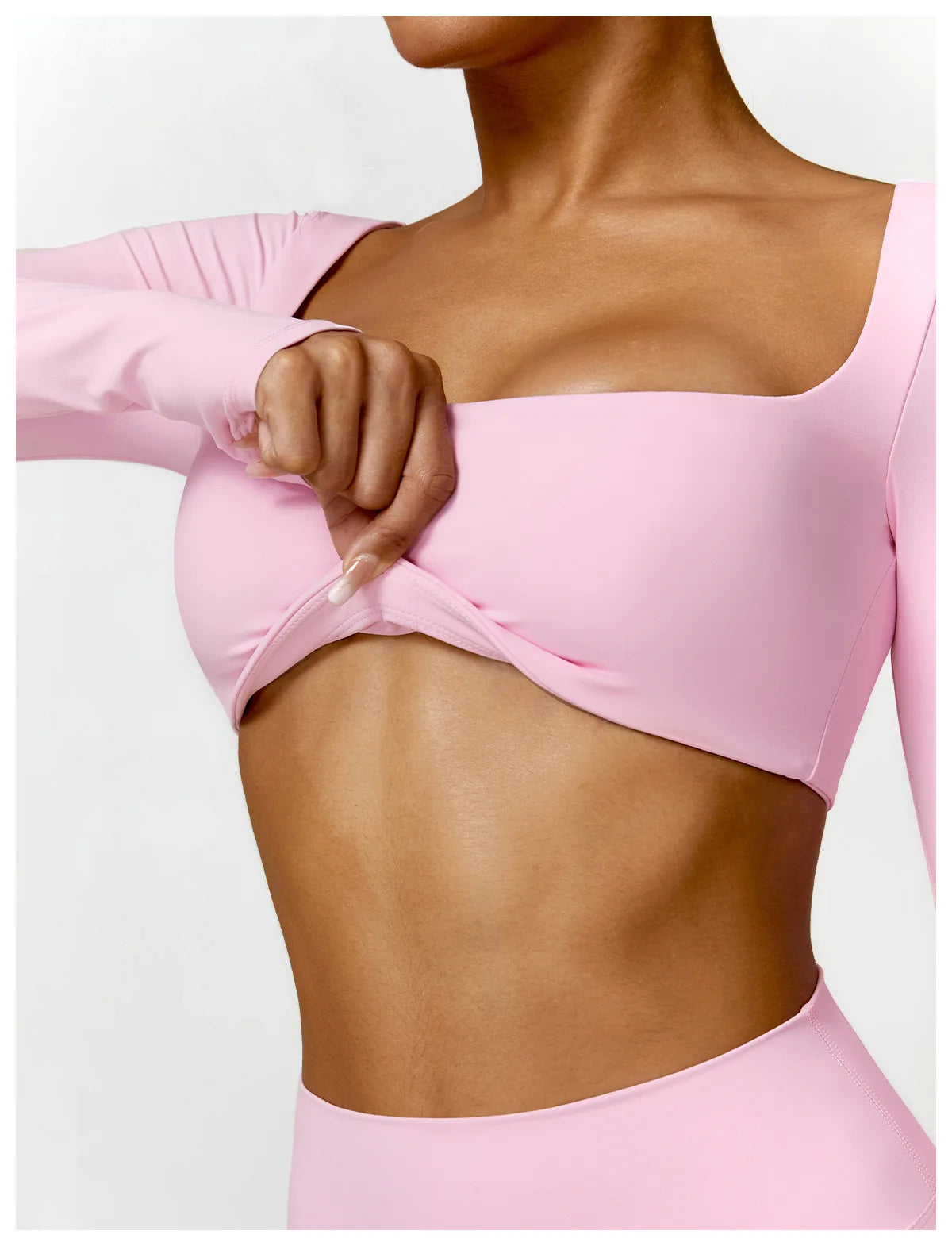 Winter Yoga Long sleeved Women's Outdoor Running Fitness Wear T-shirt Long sleeved Yoga Shirt Gym Push Up Workout Sports Top
