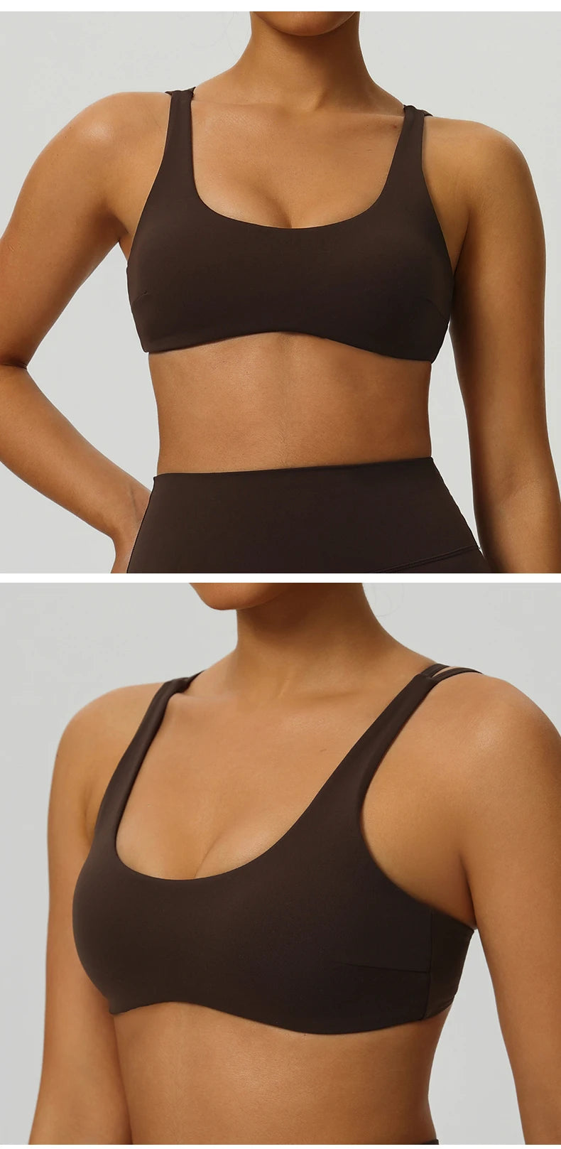 Women Tops Back Cross Strap Tank Top Push Up Underwear Running Sports Bra Breathable Soft Fitness Beauty Solid Color Yoga Bra