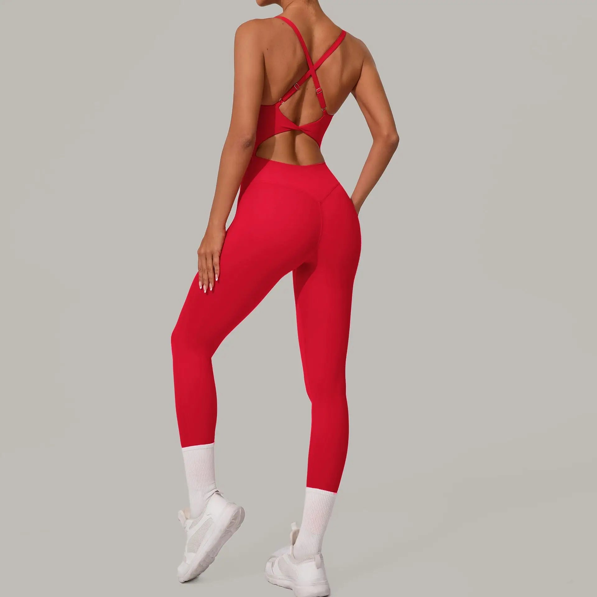Yoga Set Women Tracksuit Sexy Backless One-piece Suit Female Rompers Quick Dry Yoga Clothing Workout Bodysuits Sports Jumpsuit