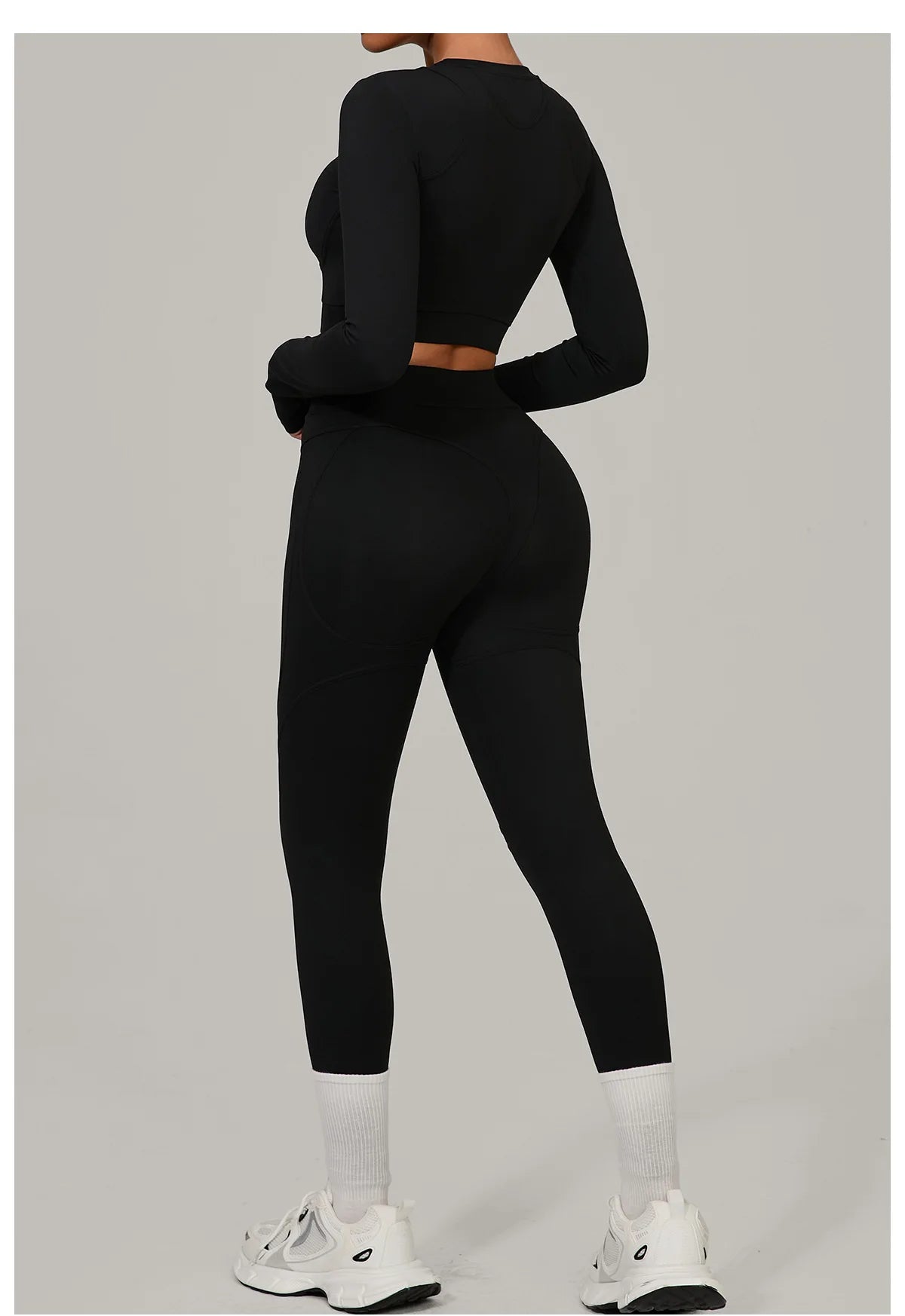 Women Tracksuit 2PCS Yoga Suit Sports Set Women Quick-Drying Gym Set Running Workout Long Sleeve Sports Shirt Yoga Clothing