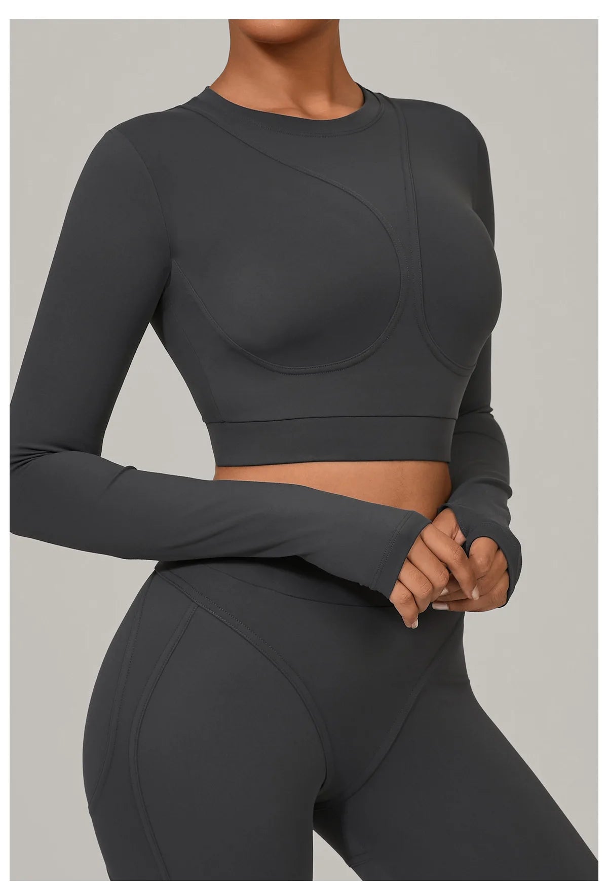 Women Yoga Shirts Crop Top Fitness Long Sleeves Push Up Shirts Women Yoga Sports Gym Clothes Running Quick-drying Workout Tops