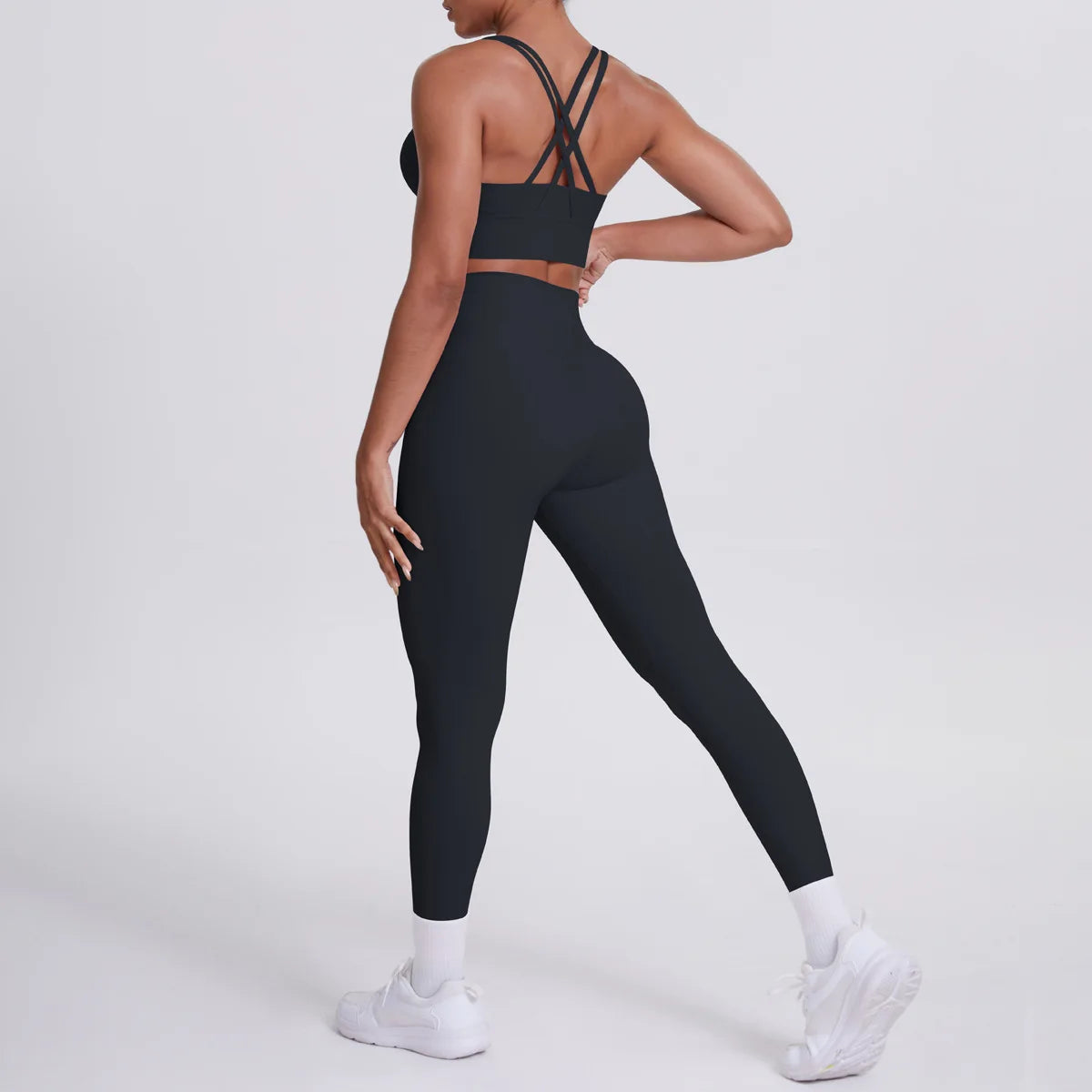 JJUREN Seamless Yoga Suit Women Tracksuit Sports Bra High Waist Leggings Yoga Outfit Gym Set Fitness Workout Clothes Sportswear