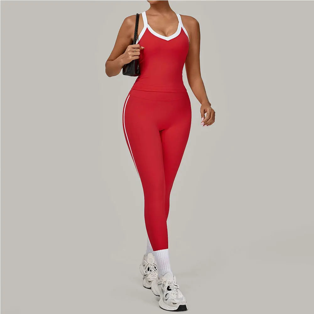 2 Pieces Yoga Set Women's Tracksuit Workout Clothes Sportswear Gym Clothing High Waist Leggings Fitness Bra Push Up Sports Suits