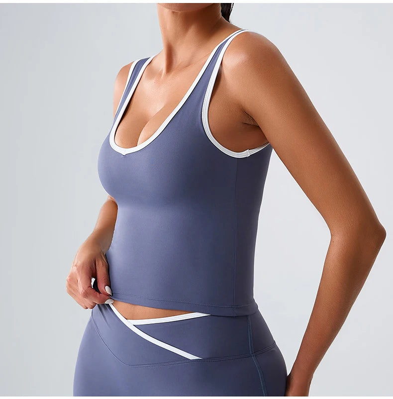 Workout Bra Fitness Yoga Bras Women Race Back Sports Bras Color Blocked Top Women Bra Sexy Breathable Underwear Women Gym Tops