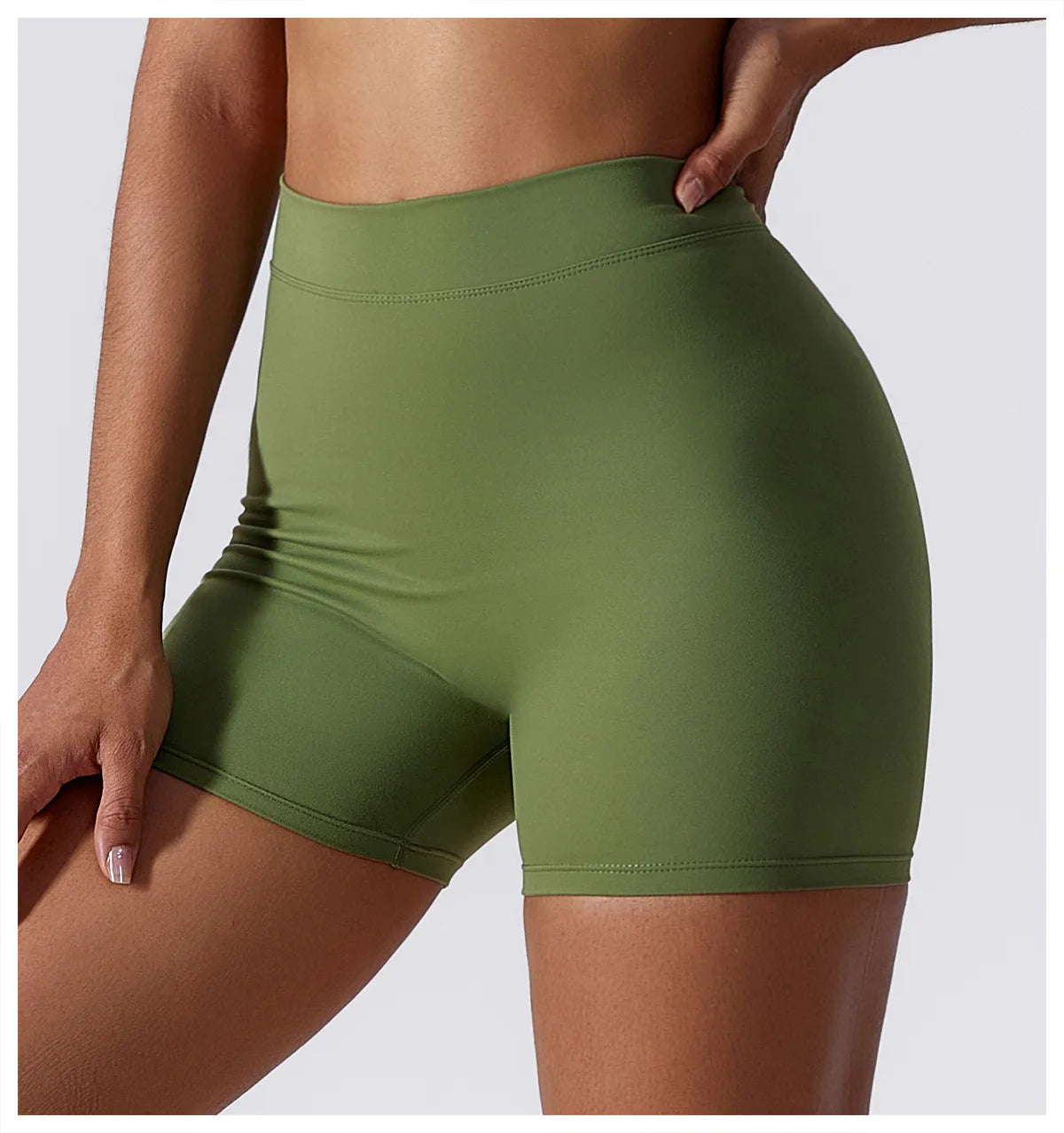 Women Yoga Shorts High Waist Scrunch Butt Lifting Comfort Fitness Gym Tights Squat Proof Naked Feel V-shaped Back Sports Shorts