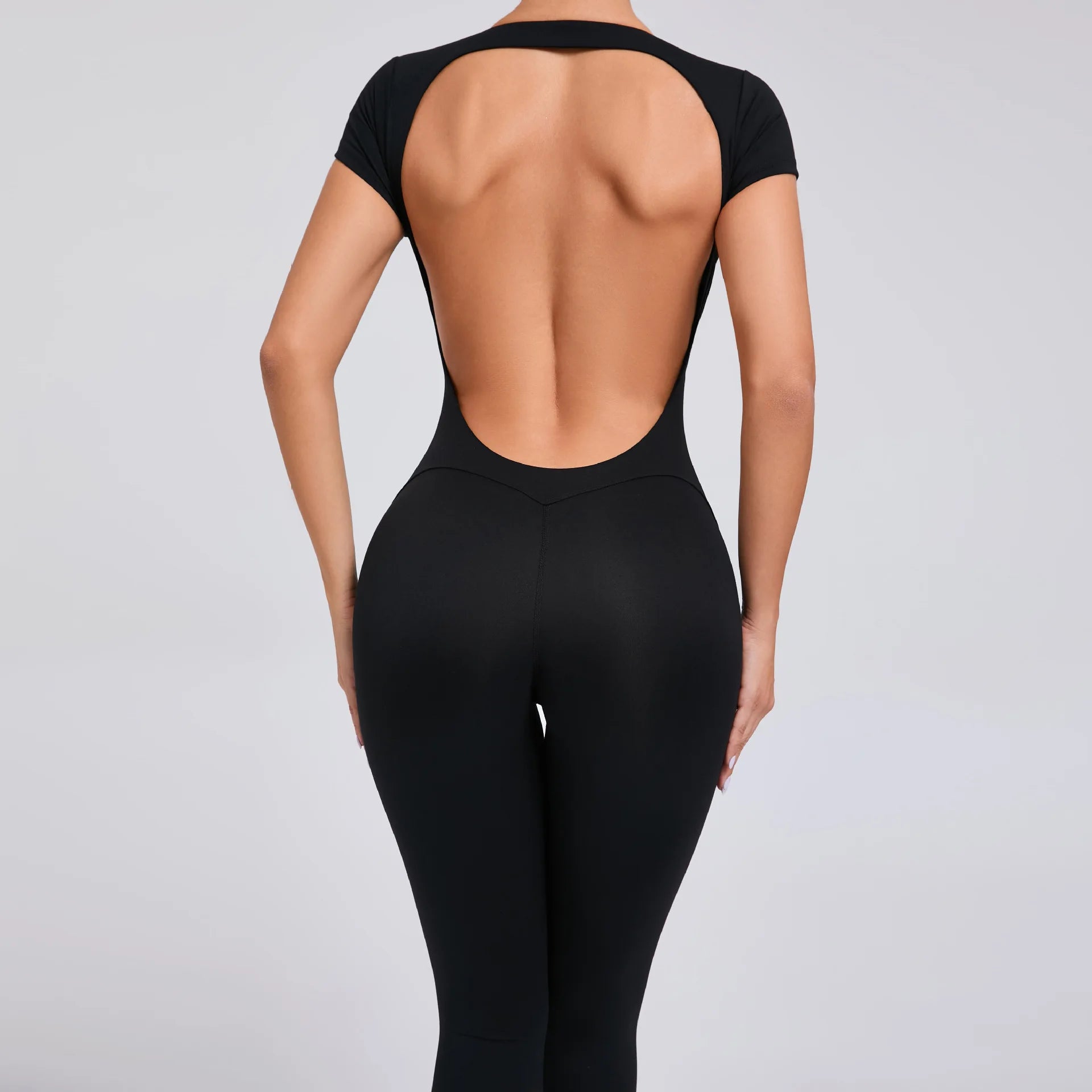 Yoga Suit Women's Jumpsuit One Piece Sports Suit Short Sleeve Gym Clothes Push Up Training Fitness Yoga Bodysuit Sportswear