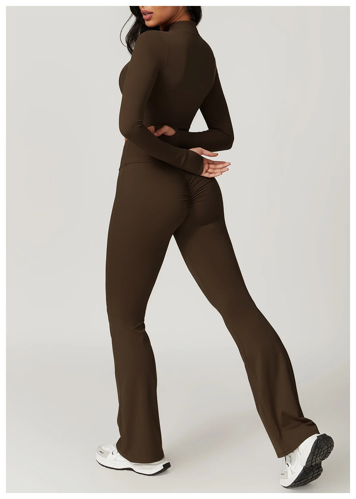 Women Outdoor Sports Long Sleeved Slim Yoga Clothes Quick Dry Zipper Cardigan Stand Up Collar Jacket Running Fitness Jacket Top