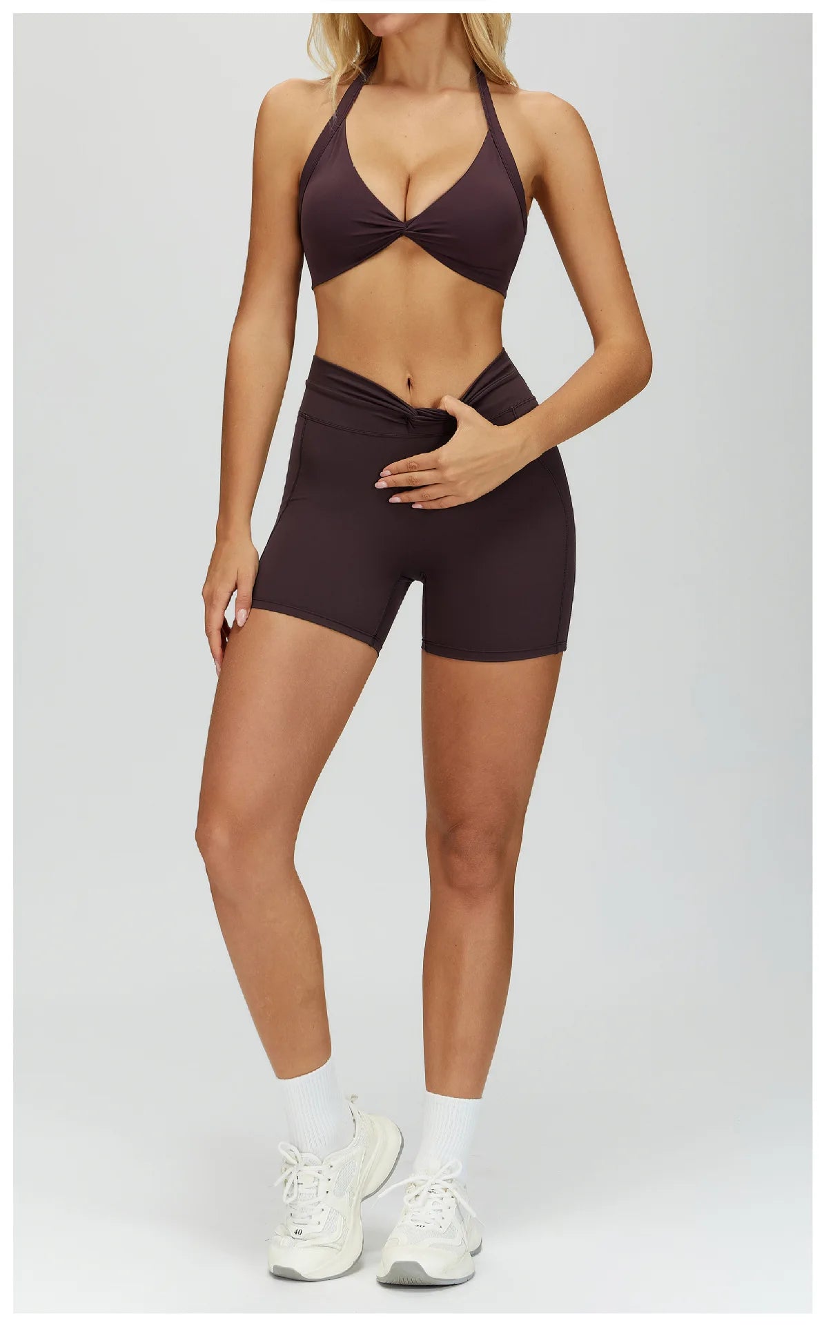 2 PCS Women Tracksuit Yoga Set Sexy Sport Bra High Waist Sports Shorts Gym Outfits Fitness Short Sleeves Workout Suit Sporstwear