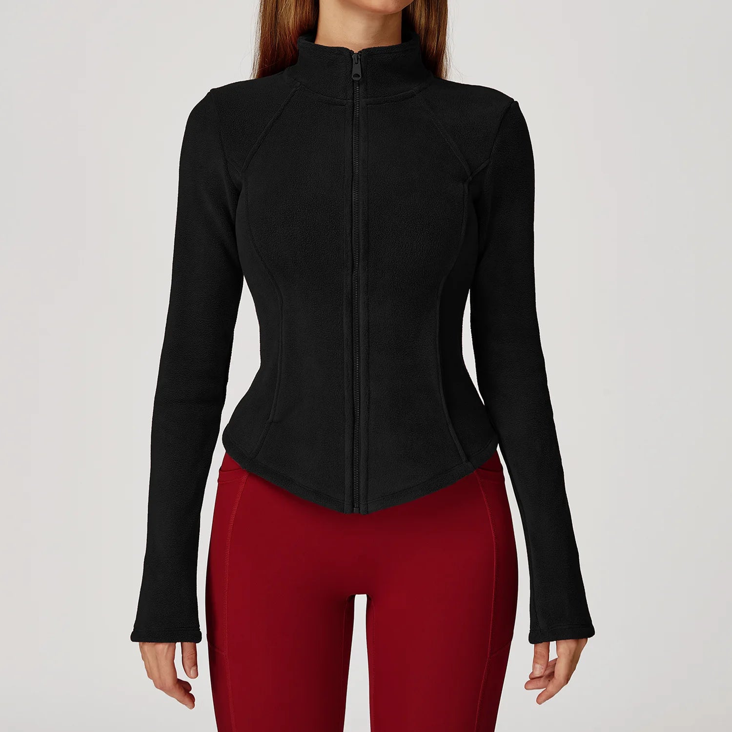 Winter Fleece Jacket for Women Yoga Long Sleeved Lamb Fleece Jacket Fleece Outdoor Top Thickened Warm Jacket for Women Top