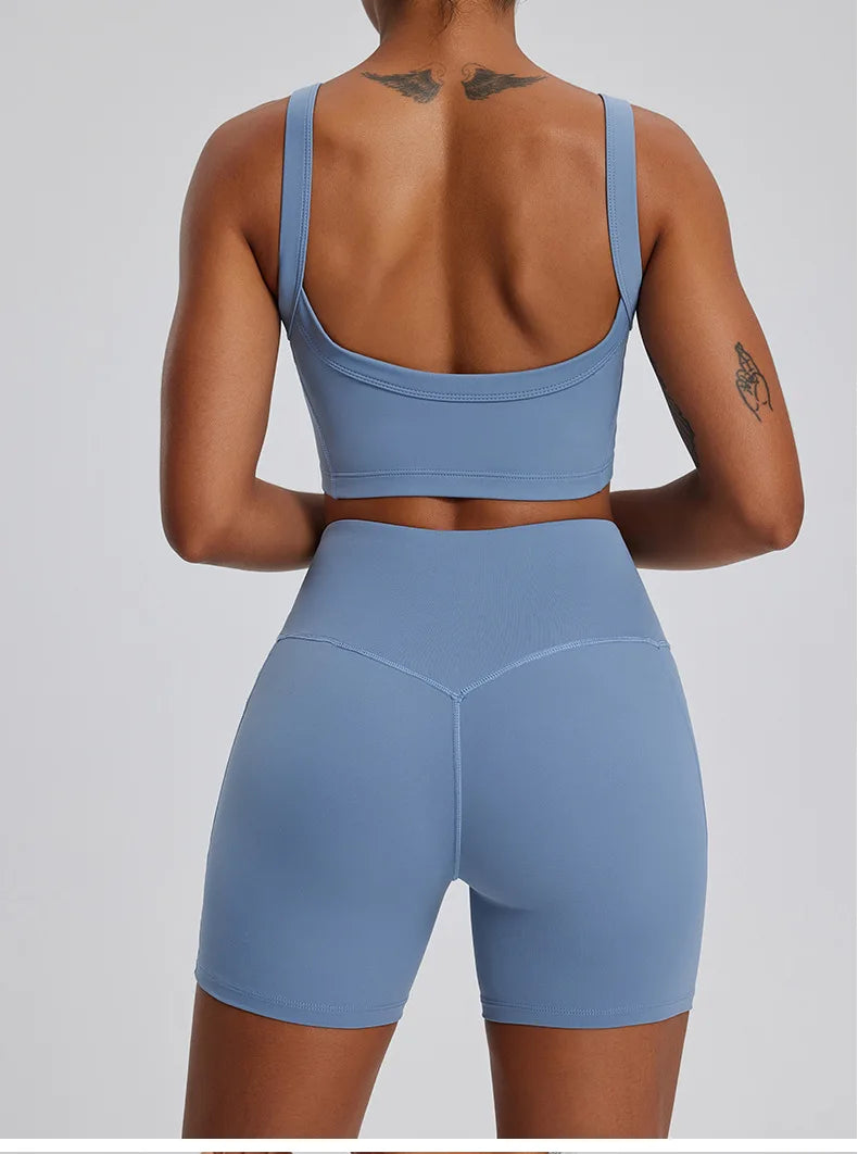 2PCS Yoga Suit Gym Set Women Clothes Running Tracksuit Workout Long Sleeve High Waist Bell-bottoms Sports Shirt Yoga Clothing