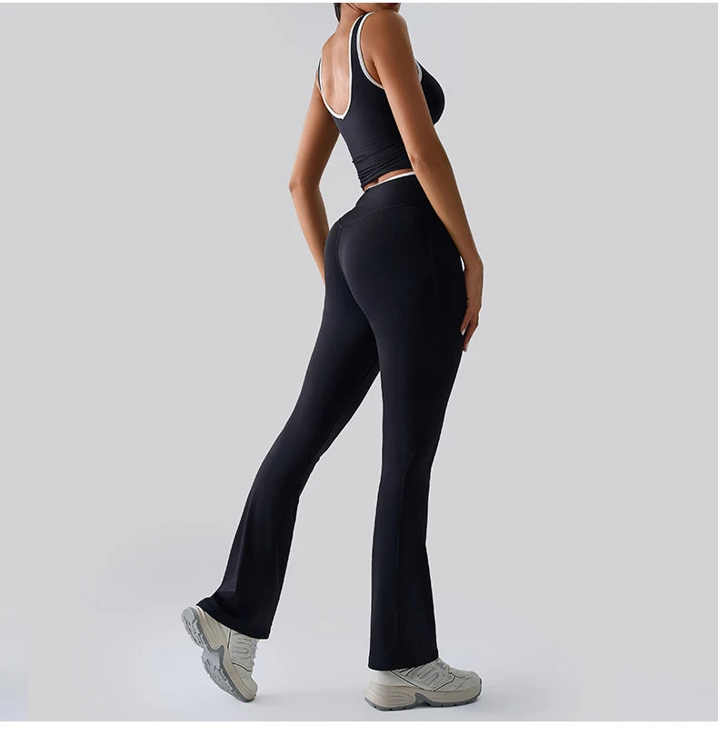 Women Tracksuit 2PCS Yoga Set Nude Feeling Workout Sets Gym Push Up Fitness Running Workout Sportwear Sport Bra Leggings Suit