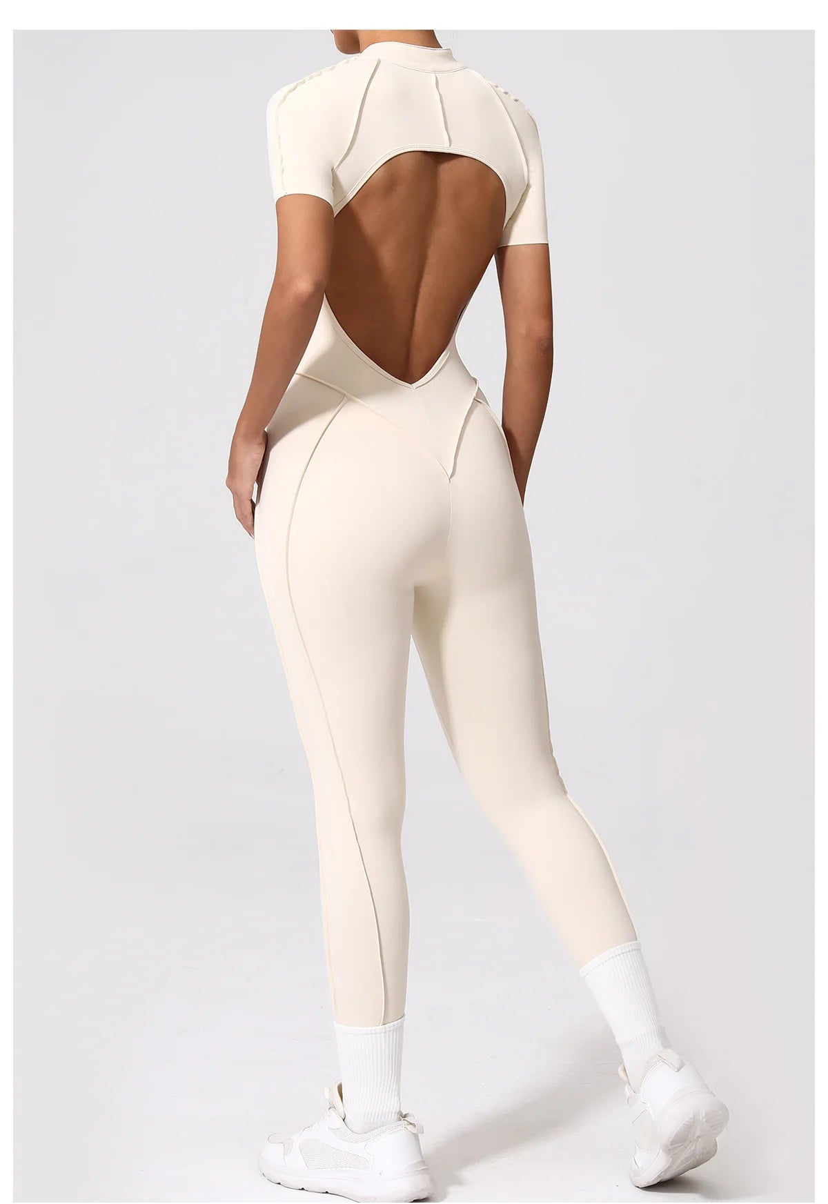 Gym Jumpsuit Women's Fitness Suit Zipper Long Sleeved Sets Sports Overalls for Woman Tracksuit Yoga Clothing Workout Sportswear