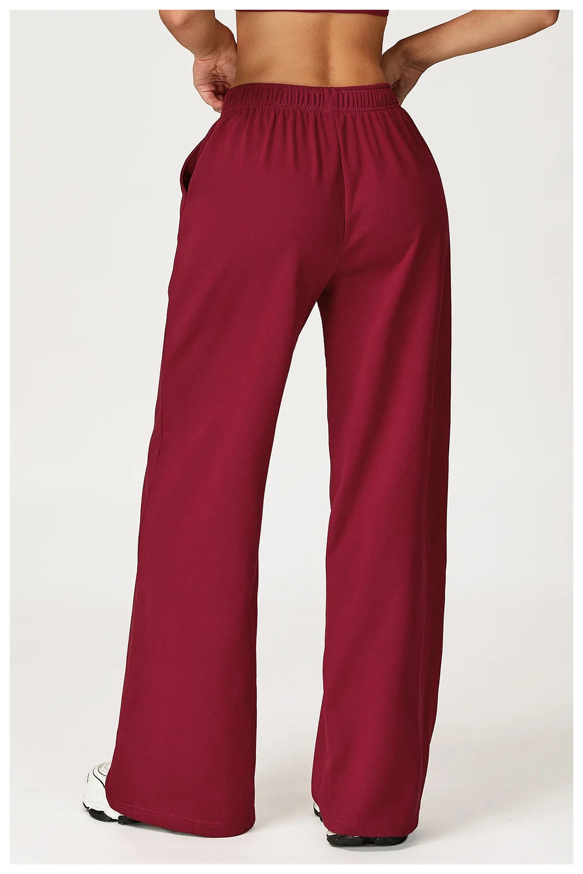 Winter High Waisted Long Sweatpants Women's Yoga Pants Wide Leg Straight Leg Loose Pants Outdoor Running Sports Sweatpants