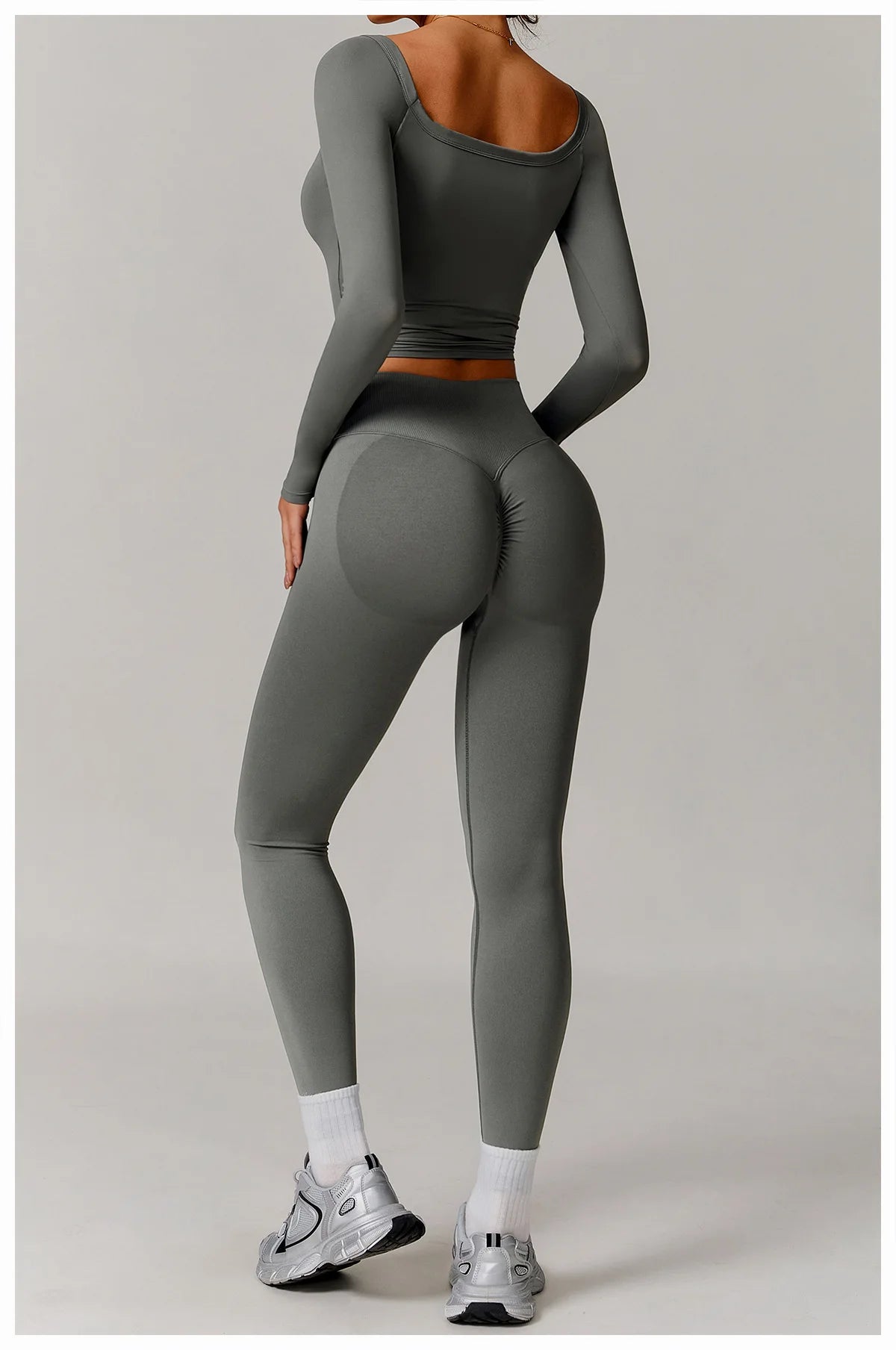 Sexy Yoga Shirts For Women Long Sleeve Fitness Running Push Up Gym Clothes Workout Dry Fit Breathable High Elastic Sports Top