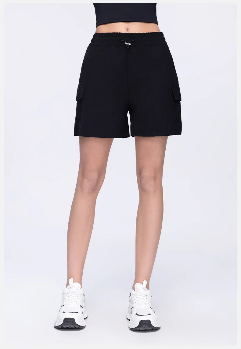 Yoga Shorts Pocket Women Fitness Shorts Running Cycling Shorts Breathable Sports Shorts High Waist Summer Workout Gym Shorts