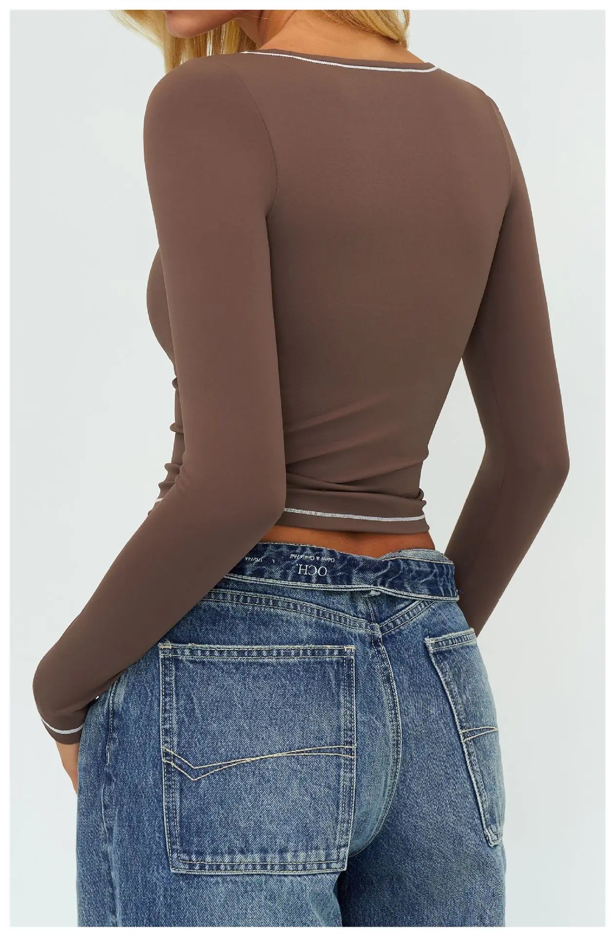 Yoga Shirts Women's Yoga Long Sleeve Fitness Long Sleeve Running Gym Clothes Workout Dry Fit Breathable High Elastic Sports Top