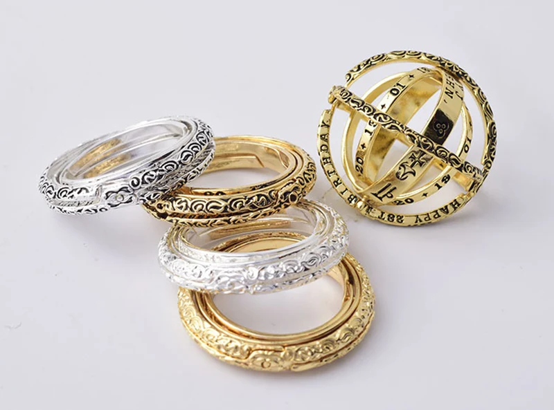 Astronomy Ball Rings Men Openable Rotate Sphere Cosmic Planet letter Ring Women Fashion Jewelry DropShipping 7-12 Size Kольца - Image 15