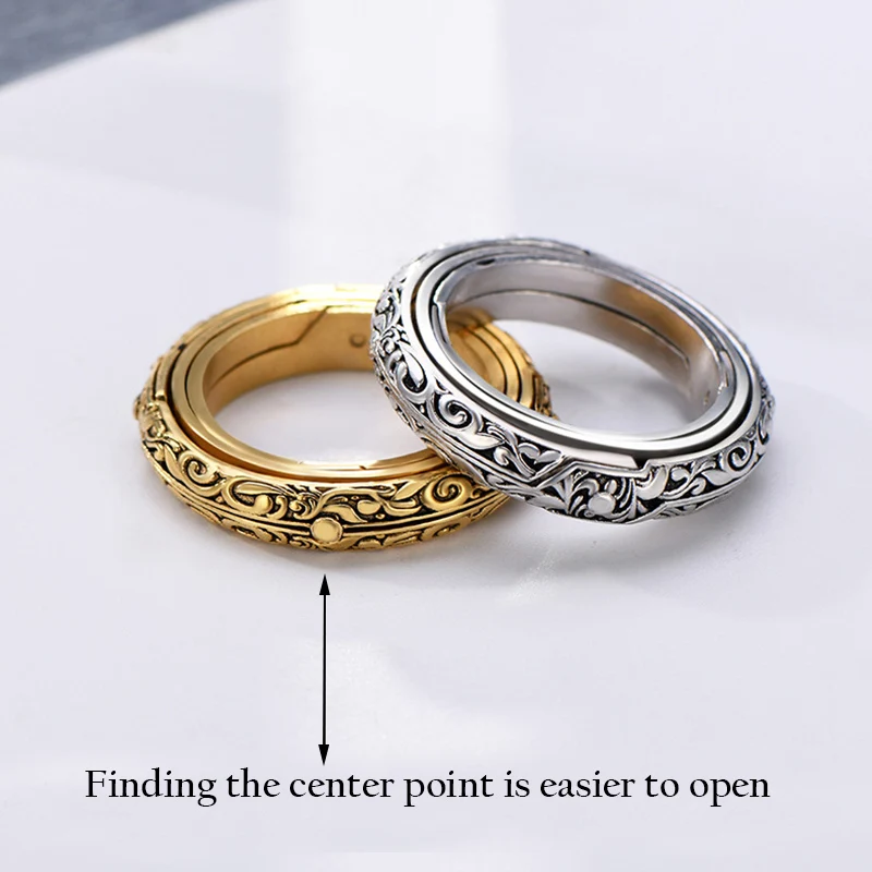 Astronomy Ball Rings Men Openable Rotate Sphere Cosmic Planet letter Ring Women Fashion Jewelry DropShipping 7-12 Size Kольца - Image 14