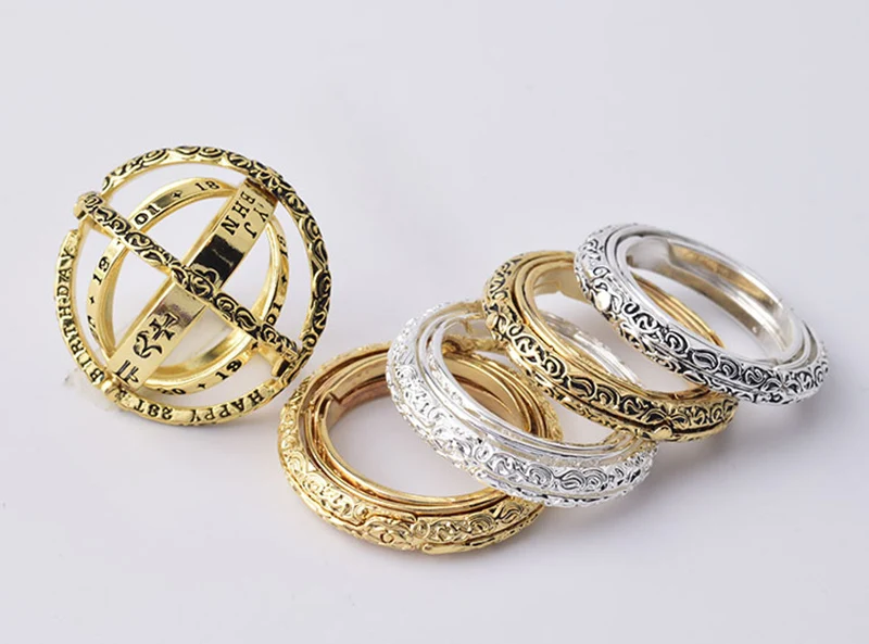 Astronomy Ball Rings Men Openable Rotate Sphere Cosmic Planet letter Ring Women Fashion Jewelry DropShipping 7-12 Size Kольца - Image 16
